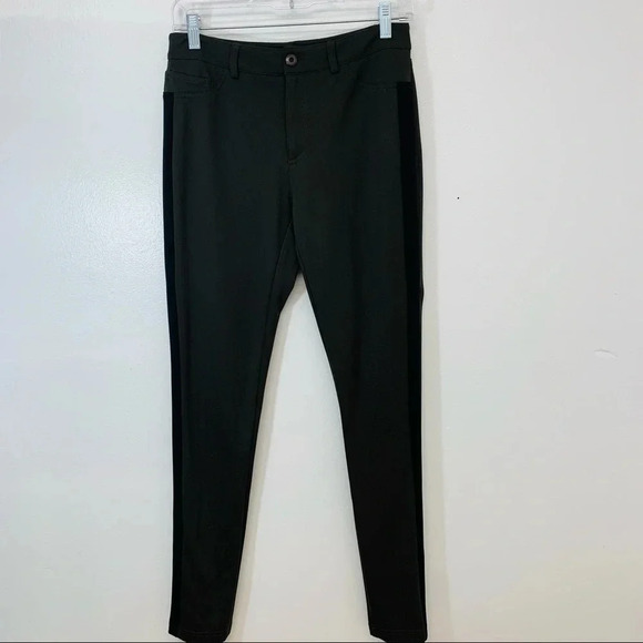 Peace of‎ Cloth Pants Woman  4 panticular Olive Green Stretch Trouser Taper USA - Picture 1 of 12